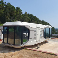 Maison capsule spatiale de luxe en acier série Fuqian B7, maison préfabriquée modulaire compacte avec chambre pour complexe hôtelier, glamping, éco-hôtel (40 pieds/11,5 m)