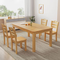 Ensemble de table et chaises de salle à manger modernes et écologiques en gros pour la maison, l'hôtel, le restaurant, mobilier de salle à manger 2, 4, 6, 8 places en bois massif