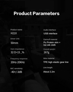 Casque de jeu à réduction de bruit AAC amélioré avec microphone filaire 7.1 Surround Sound pour DJ et audiophiles - Product Image 6
