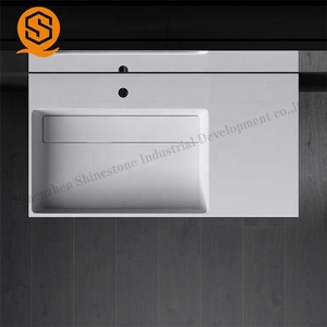 Lavabo de piedra Artificial hecho a mano de alto brillo, tocador de baño, encimeras superiores, uso para <span class=keywords><strong>lavandería</strong></span> de hotel en casa - Product Image 6