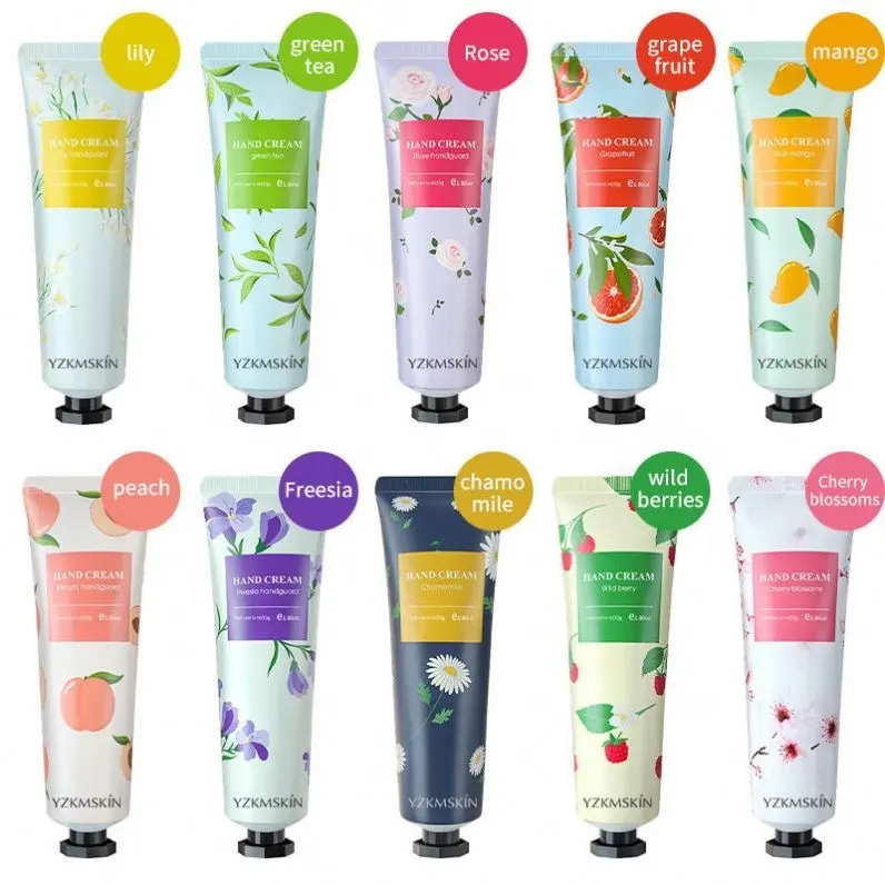 Hot Selling Hand Cream Floral And Fruity Natural Plant Cream Lotion Hand Moisturizing Cream Product abundant moisture and skin