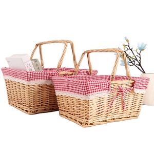 <span class=keywords><strong>Panier</strong></span> de <span class=keywords><strong>rangement</strong></span> en <span class=keywords><strong>osier</strong></span> tissé à la main, corbeille pour jardin, pique-nique, avec poignée, livraison gratuite - Product Image 4