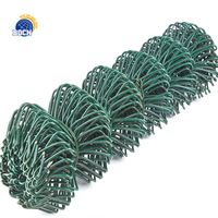 Barrière de grillage de maillon de chaîne enduite de PVC noir de 6 pieds de BOCN