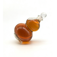 Bouteille en verre mat en forme de pentagramme avec bouchon en liège pour spiritueux Capacité personnalisable