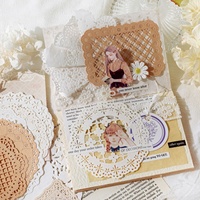 Papier de dentelle creux moderne GUIYAN, série Lumière Scintillante, matériau de base pour journal créatif et collage DIY, 6 motifs