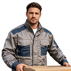 Waterproof Workwear Jacket Twill Ripstop Woven Uniform Anti-Static <b>Flame</b> Retardant Cargo Pocket <b>Shirt</b> for Delivery - Product Image 1