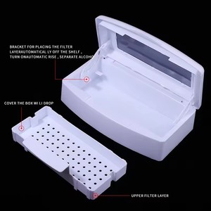 Professional ABS Plastic Tray <b>Box</b> Portable Sanitizer Disinfection Case for Nail Salon Use Manicure Sterilization <b>Box</b> - Product Image 2
