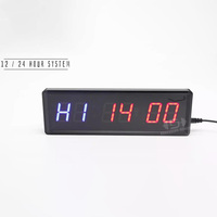Reloj de pared Digital grande de 15 "para gimnasio, temporizador de entrenamiento de intervalo con barra de progreso de tiempo, cuenta regresiva/cronómetro ascendente