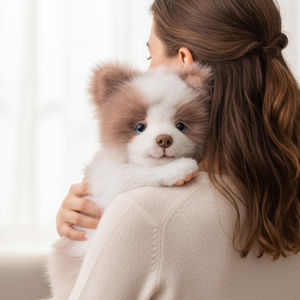 DUPAN Meteorit Border Collie Köpek Oyuncağı Karikatür Sevimli Peluş Oyuncak PP Pamuk Dolgulu Yumuşak Unisex Doğum Günü Hediyesi Gerçekçi Köpek Oyuncağı - Product Image 5
