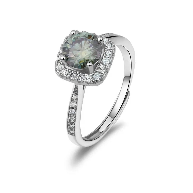 Moissanite Engagement Ring Diamant 925 Sterling Silber Schmuck Eternity Band Hochzeit Ring Für Frauen