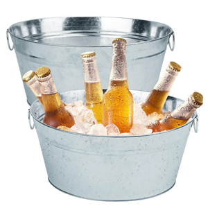 Cubo de Hielo Aislado de Acero Inoxidable con Diseño Fantástico para Pared, Cubo Clásico para Bar, para Celebraciones, Almacenamiento de Cerveza, Refrescos y Bebidas - Product Image 1