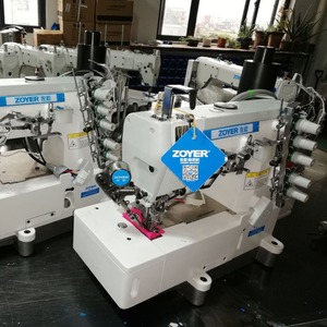 Zoyer ZY500-01CBD Large Square Head 3-Needle 5-Thread Direct Drive Coverstitch Sewing Machine - Product Image 1