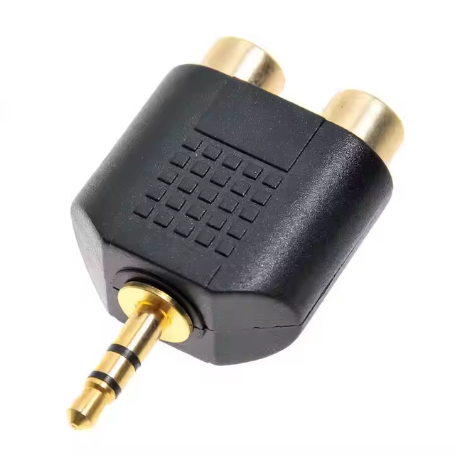3.5mm Jack Stereo Male to 2 RCA Plug Female Adapter M/F 2RCA Audio Adapter Connector 3.5mm Audio Cable for Speaker