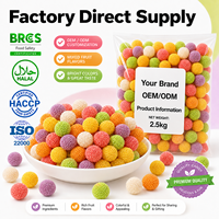 Bonbons gélifiés acidulés à la framboise, saveur fruitée assortie, en vrac, personnalisés, marque privée, fabricant OEM ODM, vente en gros, certifiés Halal, TIK TOK