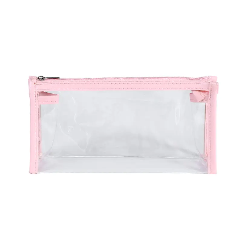 PVC wasserdichte klare Bleistifte tui Box, Krankens ch wester Kunststoff transparente Dreieck Bleistift Tasche für Teen Girls mit Reiß verschluss