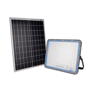 Projecteur solaire LED 200W extérieur IP67 étanche avec télécommande, corps en plastique, angle de faisceau 120°, lumière du jour 5000K, éclairage de jardin - Product Image 1