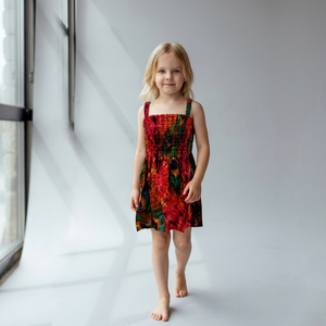 Vestidos de Playa Casuales para Bebés Niñas, sin Mangas, con Estampado Floral, de Rayón Transpirable, para Primavera y Verano, Gran Venta - Product Image 1