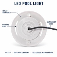 130mm Mini Unterwasser-Poolbeleuchtung RGB Einbau-Wasserdichte Poollampe für Spa-Pool-Wasserspiele IP68 DC12V 6W 10W