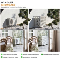 Cache-climatisateur en aluminium sur mesure, habillage de pompe à chaleur, écran métallique architectural pour projets de façade extérieure