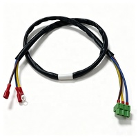 Câble électronique personnalisé en cuivre étamé avec faisceau de câbles, bornes Molex vertes enfichables, bornes à œillet pré-crimpées pour alimentation