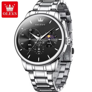 Reloj de Pulsera OLEVS 2936 de Lujo para Hombre, Cronógrafo de Cuarzo Resistente al Agua, con Fase Lunar Luminosa, para Negocios, Regalo para Hombre - Product Image 6
