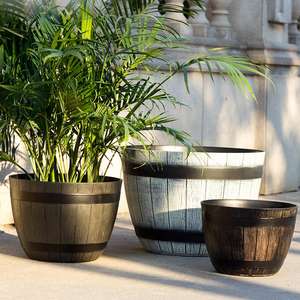 <span class=keywords><strong>Pot</strong></span> de fleurs rond en résine écologique, style seau, <span class=keywords><strong>pour</strong></span> bonsaï, <span class=keywords><strong>laurier</strong></span> vert, décoration, <span class=keywords><strong>pour</strong></span> jardin intérieur et extérieur - Product Image 6