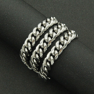 <b>Titanium</b> Steel Cuban <b>Chain</b> Men's Necklace, Fashionable Hip-hop Nightclub <b>Chain</b> Jewelry Tanjing Fashion Lijing Necklace - Product Image 2