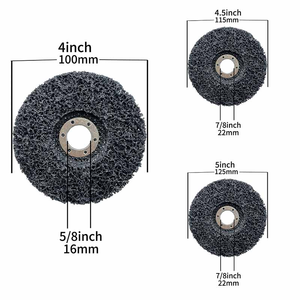 Disques à bande noirs de 4'' x 5/8'', 4-1/2'' x 7/8'', 5'' x 7/8'' pour meuleuse d'angle, outils électriques pour le nettoyage, l'élimination de la peinture, de la rouille et de l'oxydation - Product Image 2