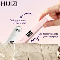 Lámpara UV LED Huizi MINI de 1.5W para Secar Uñas, Portátil con Cable USB, para Gel Semicurado y Adhesivos de Uñas