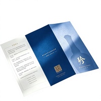 Brochure pliée personnalisée pour spiritueux, impression typographique, marquage à chaud, gaufrage, papier coton, dépliant de luxe pour marque de vin