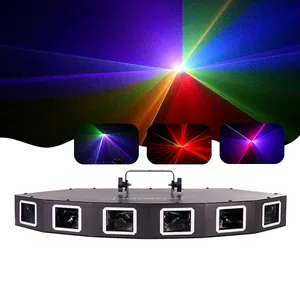Hiện đại thiết kế mới lạ Nhà cung cấp Vàng 6 mắt Laser RGB cho DJ Đảng sự kiện đám cưới Câu lạc bộ disco