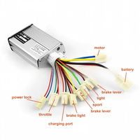 Contrôleur de moteur à balais 36V 1000W, unité de contrôle de vitesse double tension compatible 48V pour kit de conversion de vélo électrique à transmission par chaîne