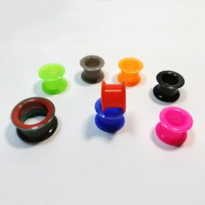 Đầy Màu Sắc Linh Hoạt Silicone Ear Skin Saddle Đường Hầm Phích Cắm Expander Kéo Dài Đồng Hồ Đo Đôi Loe Ear Plugs Kit Tai Kéo Dài