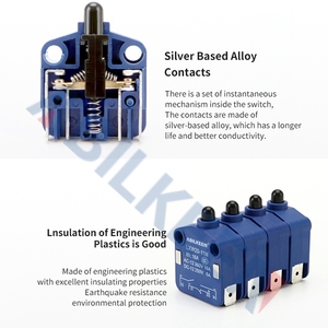 Hot bán điện áp cao nút pit tông loại spdt 400V DC <span class=keywords><strong>16A</strong></span> hình thức cơ bản 4 pins Bạc liên hệ với thiết bị đầu cuối Hàn Mirco chuyển đổi - Product Image 4