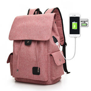 Sac à dos d'école personnalisé pour filles avec chargement USB, sac à dos de voyage à cordon, housse en polyester, étudiants, femmes - Product Image 1