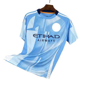 足球运动衫浅蓝色快干足球运动服夏季短袖男童足球运动衫透气上衣运动衫 - Product Image 1