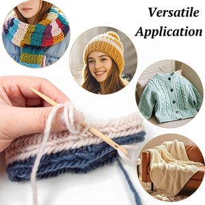 Aguja de Nalbinding Tizee de 13 cm, 10 cm, 8 cm, herramienta de punto de bambú para tejer a mano, coser y hacer crochet. - Product Image 3