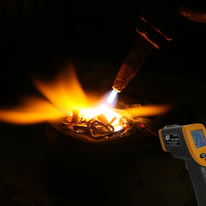 Laser kỹ thuật số IR Độ chính xác cao không tiếp xúc nhiệt kế công nghiệp cho BBQ thực phẩm Laser thermometere pyrometer - Product Image 4