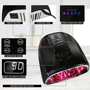 Lampe à ongles rechargeable 90W avec base miroir, lumière LED sans fil pour ongles en acrylique, machine de manucure, lampe UV LED sans fil pour ongles - Product Image 5