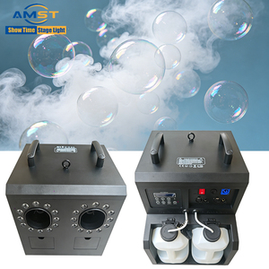 Nouvelle Arrivée Machine à Bulles et <span class=keywords><strong>Fumée</strong></span> 1500W 2 Trous RGBW avec Contrôleur DMX512 1.5L – Machine Romantique pour Bar, Mariage et Fêtes - Product Image 1