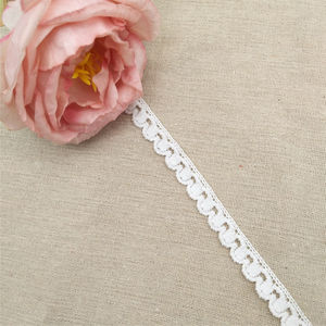 Encaje francés estampado de algodón blanco de alta calidad para prendas y accesorios de bolsos - Product Image 4