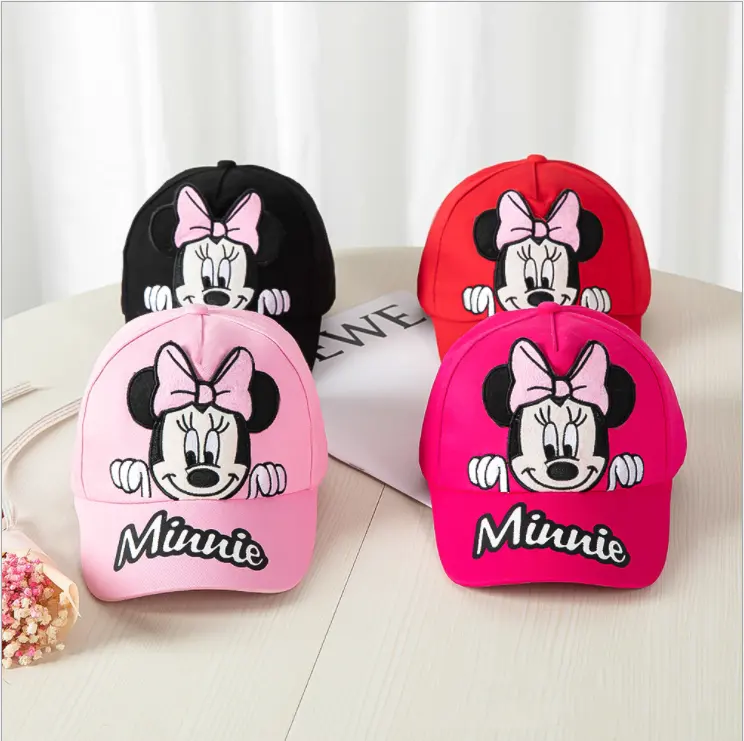2021 spring and summer children's baseball cap girls' 3D cartoon Mickey printed hat sun visor cap boys' cap