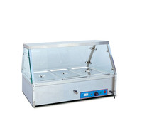 Bain-marie électrique pour buffet avec couvercle en verre, idéal pour la présentation et le maintien au chaud des aliments dans les restaurants et les cantines