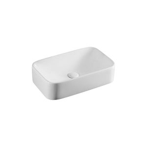 Lavabo da Appoggio Moderno e Tradizionale 48.5x28.5cm in Porcellana e Marmo con Design Rustico per Bagno o Hotel - Product Image 1