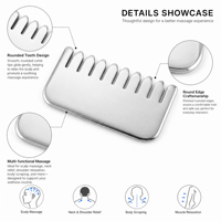 Peigne de massage Gua Sha en acier inoxydable, outil de massage pour la tête, planche de massage amincissante
