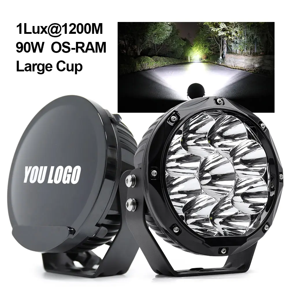 High Power Car Lamps 6500K 4x4 Offroad Truck Round 150W 9" Inch 90W 7'' inch Led Work Light 12V 24V