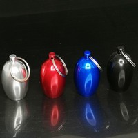 Porte-clés ovale en aluminium tendance pour flacon de médicaments, étanche, avec anneaux de jonction pour rangement de bouchons d'oreille, couleurs personnalisables