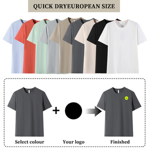 Fabrication de t-shirts personnalisés avec logo, 100% polyester, multicolores, unisexes, t-shirts unis, vêtements de sport pour hommes - Product Image 3