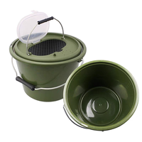GARIDA 5L/10L/15L GCW-017 Seau à poissons vivants double couche avec poignée, panier de pêche en mer et en eaux rocheuses, équipement de pêche
