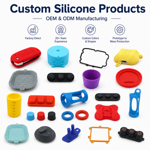 Produttore OEM di prodotti in <span class=keywords><strong>gomma</strong></span> siliconica personalizzati per parti stampate, tastiere, guarnizioni, manicotti e componenti funzionali - Product Image 1